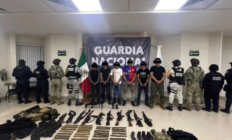 Aseguran a seis personas con armamento en operativo interinstitucional en Chiapas