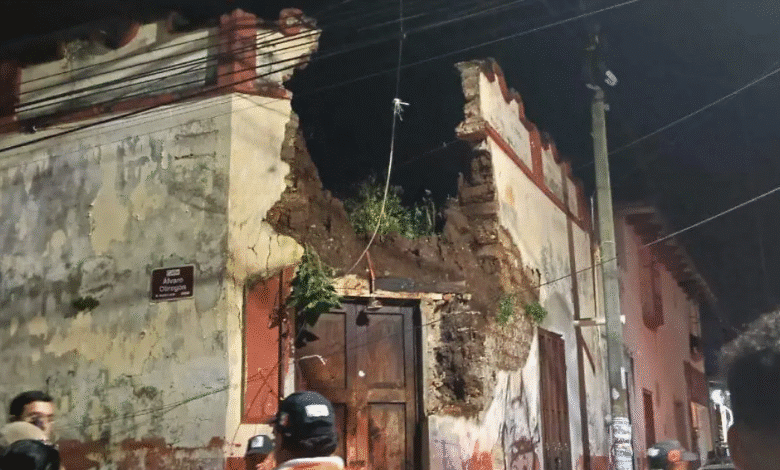 Colapsa pared de casa antigua en San Cristóbal sin causar víctimas
