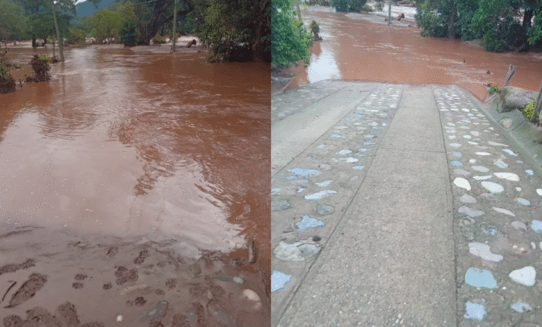 Desbordamiento de ríos deja incomunicadas a comunidades en la Sierra de Chiapas
