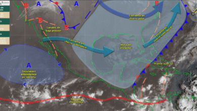 Este día,  la masa de aire polar que generó al frente núm. 11, modificará sus características térmicas al final del día, permitiendo un gradual ascenso de las temperaturas en gran parte del territorio nacional.