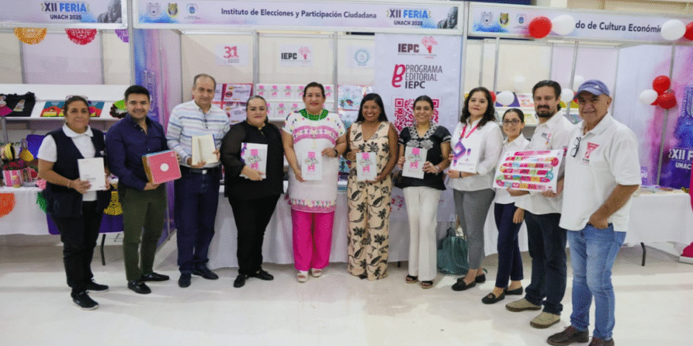 El IEPC Chiapas promueve la educación cívica en la 12ª Feria Internacional del Libro de la UNACH
