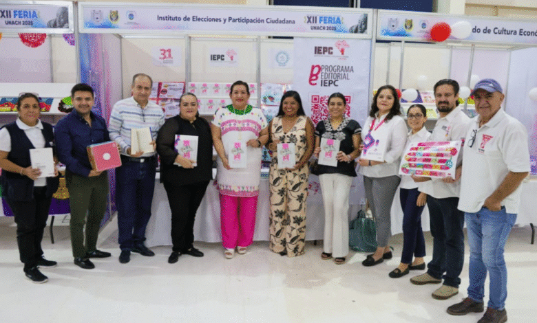 El IEPC Chiapas promueve la educación cívica en la 12ª Feria Internacional del Libro de la UNACH