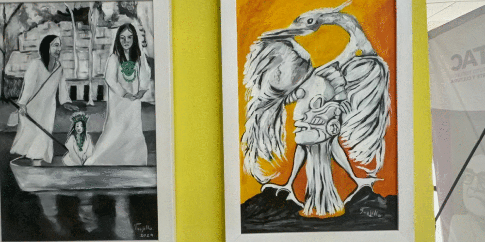 Exponen “Una mirada hacia el mundo maya” de la pintora Marta Trujillo