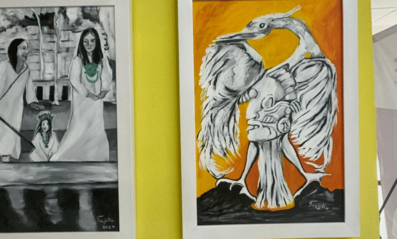 Exponen “Una mirada hacia el mundo maya” de la pintora Marta Trujillo