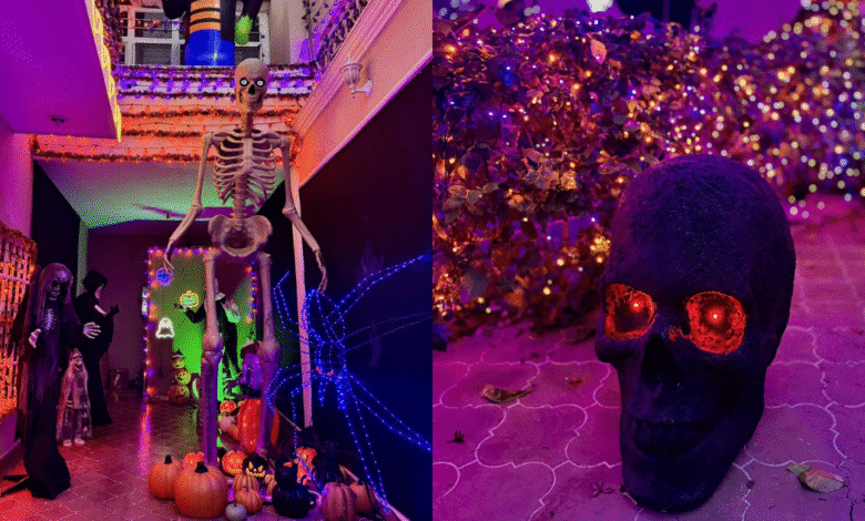 La Casa del “Tío Luis” en Tuxtla combina Halloween y Día de Muertos