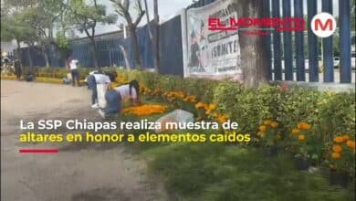 La SSP Chiapas realiza exhibición de altares en honor a elementos caídos