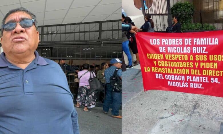 Padres de familia de Cobach Escuela 54 exigen reinstalación de director destituido en Chiapas