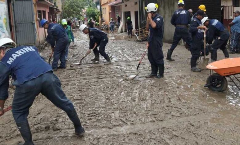 Plan Marina brinda asistencia en entidades afectadas por lluvias