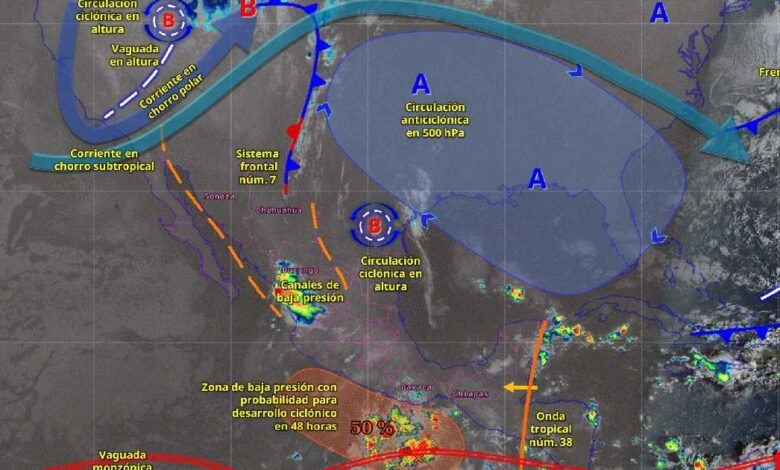Pronóstico del clima jueves 16 de octubre, ambiente cálido con nublados y lluvias fuertes