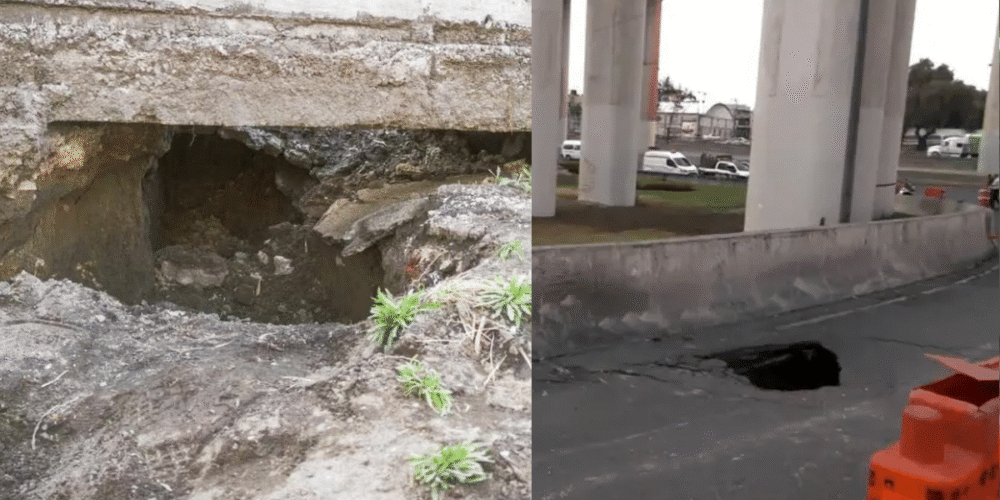 Una grieta de 138 metros se abre en el Puente de la Concordia y genera una nueva alerta (Foto por N+ y El Universal)
