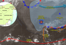 La Onda Tropical 40 provoca lluvias puntuales muy fuertes en Quintana Roo, Yucatán y Campeche