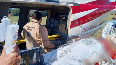 Realizan traslado aéreo de joven lesionado desde Comitán hacia hospital de especialidades en Tuxtla