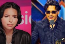 Nodal agradece al tequila pero no a Ángela Aguilar, polémico su discurso en Latin Grammy 2025 (Fotos de internet)