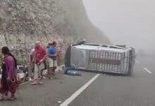 Ocho lesionados en choque sobre la autopista San Cristóbal- Chiapas de Corzo
