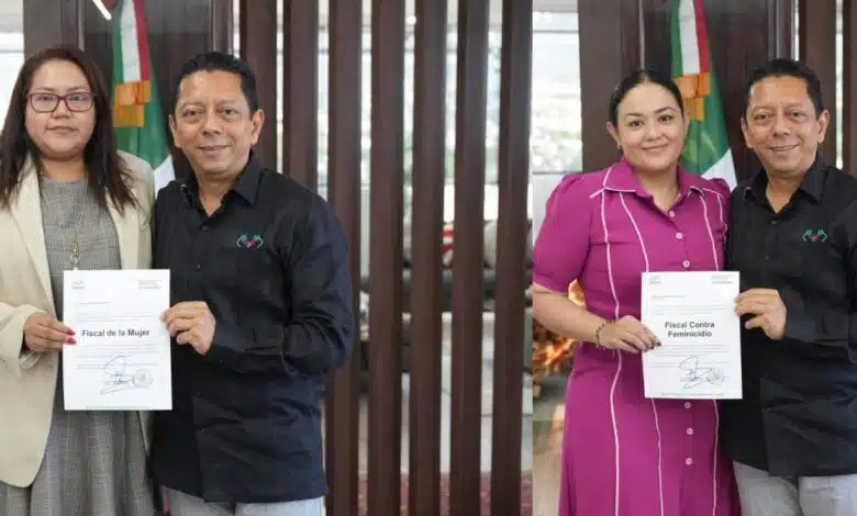 Designan a nuevas fiscales de la Mujer y contra Feminicidios en Chiapas