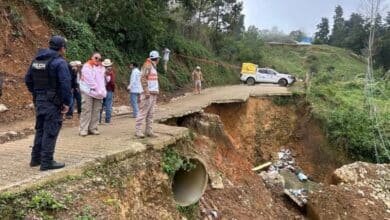 Deslizamiento de ladera deja 24 familias afectadas en Pueblo Nuevo Solistahuacán