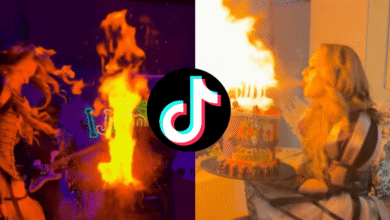Influencer termina con quemaduras de segundo grado en su cumpleaños por imitar un reto de TikTok (Fotos Capturas Instagram @lapatrona.podcast)