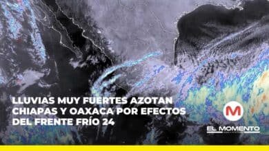 Lluvias muy fuertes azotan Chiapas y Oaxaca por efectos del frente frío 24