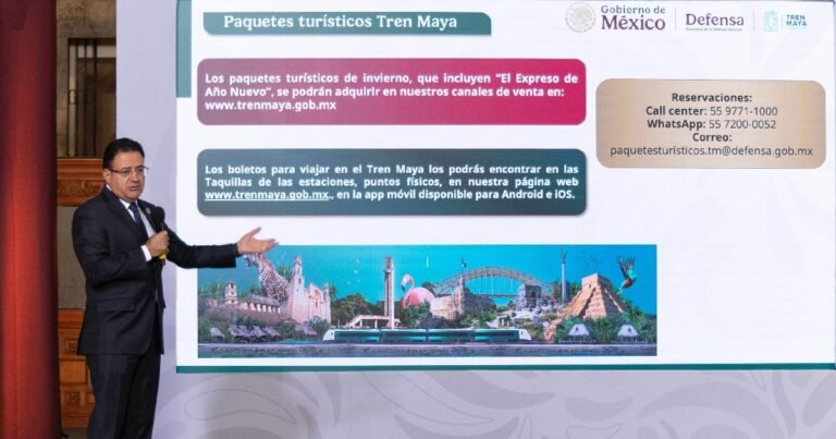 Presenta Tren Maya paquetes turísticos para temporada invernal