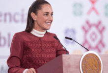 Durante el diálogo, la Jefa del Ejecutivo Federal estuvo acompañada por los secretarios de Relaciones Exteriores, Juan Ramón de la Fuente, y de Seguridad y Protección Ciudadana, Omar García Harfuch, así como el subsecretario para América del Norte de la cancillería, Roberto Velasco Álvarez