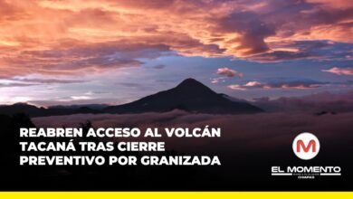 Reabren acceso al volcán Tacaná tras cierre preventivo por granizada
