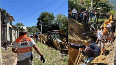 Trabajadores de construcción rescatados tras incidente en obra en Ocosingo, Chiapas
