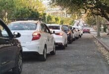 Ahora transporte de plataformas salen a marchar en la capital chiapaneca