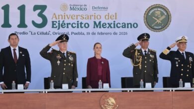 “Nuestras fuerzas armadas son garantía de que México decidirá su destino con independencia": Claudia Sheinbaum (Foto de Gobierno de México)