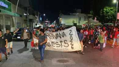 Caravana de migrantes avanza hacia Escuintla