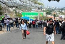 Magisterio realiza bloqueos carreteros en Chiapas. Foto: Nayeli Mijangos.
