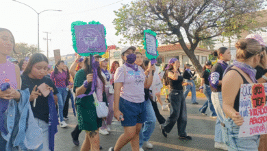 Marchan miles de mujeres este 8 de marzo (Foto de Nayeli Mijangos)