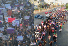 La marcha de este año puso especial énfasis en visibilizar a las mujeres que han sobrevivido a intentos de feminicidio. (Fotos de Nayeli Mijangos)