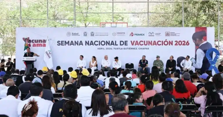 Eduardo Ramírez encabeza arranque de la Semana Nacional de Vacunación 2026 en Chiapas