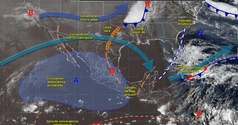 Chubascos y lluvias aisladas impactarán el sur y sureste de México; persiste onda de calor en gran parte del país