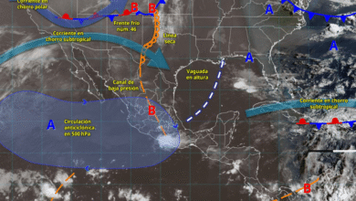 Pronostican lluvias fuertes y rachas de viento en gran parte de México