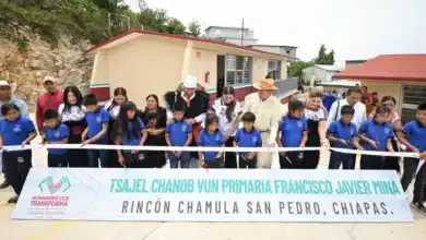 Fortalecen educación en Rincón Chamula con nuevas aulas escolares