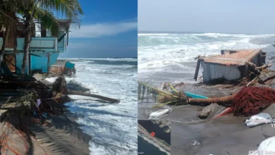 Mar de fondo en las costas de Chiapas (Foto de Protección Civil)