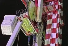 Rescatan a dos personas atrapadas en juego mecánico de la Expo Feria Arriaga 2026