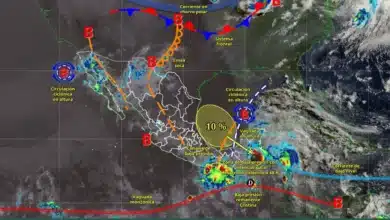 Pronóstico del tiempo hoy en México: Lluvias intensas y circulación ciclónica (Imagen de Conagua)