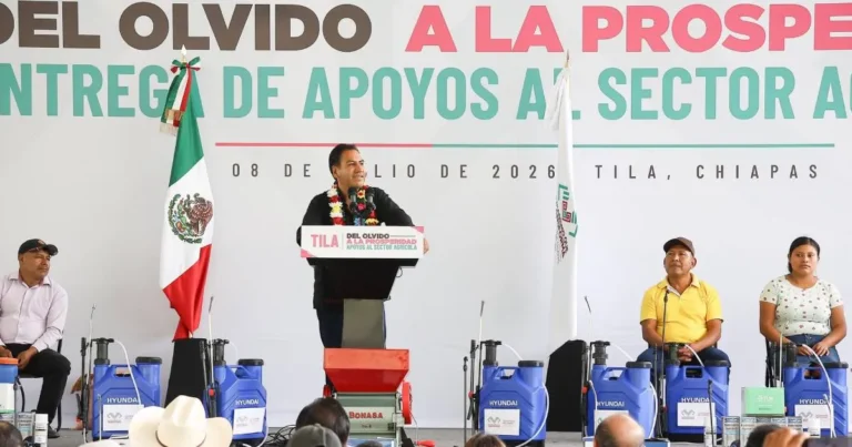 Gobierno de Chiapas impulsa infraestructura, educación y campo con inversión histórica en Tila