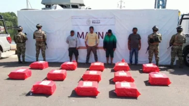 Ocho detenidos tras aseguramiento de 1.2 toneladas de sustancias prohibidas en Chiapas