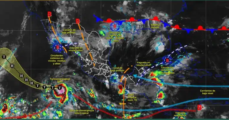 Pronóstico del clima: se formó la tormenta tropical Elida, lluvias se intensifican (Imagen de Conagua)