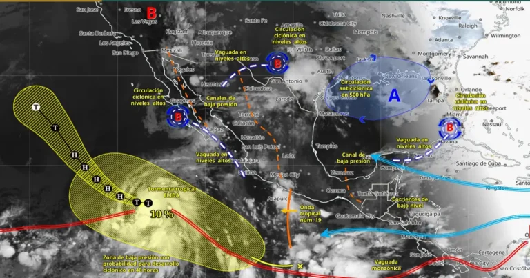 Pronóstico del clima: lluvias con descargas eléctricas en gran parte del país (Imagen de Conagua)