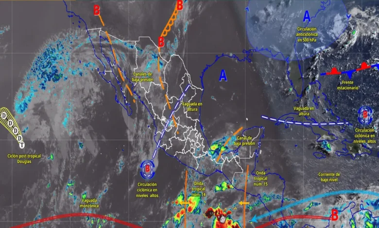 pronóstico del clima lluvias muy fuertes afectarán chihuahua, durango, sinaloa y guerrero este viernes