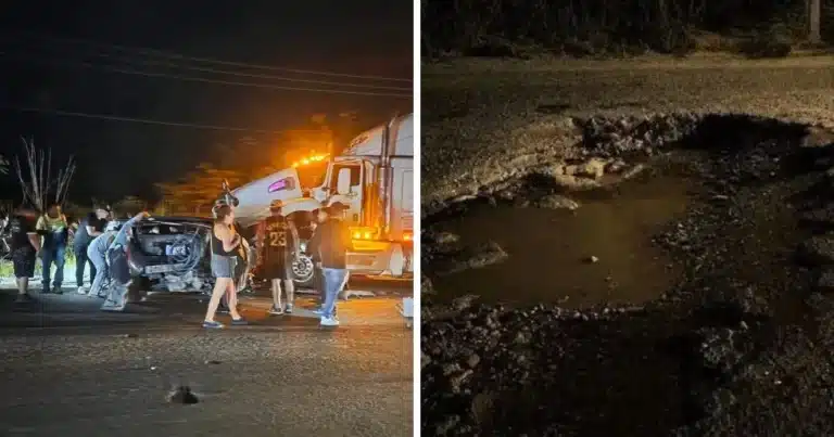 familia sufre accidente en carretera ocozocoautla–villaflores al esquivar un bache