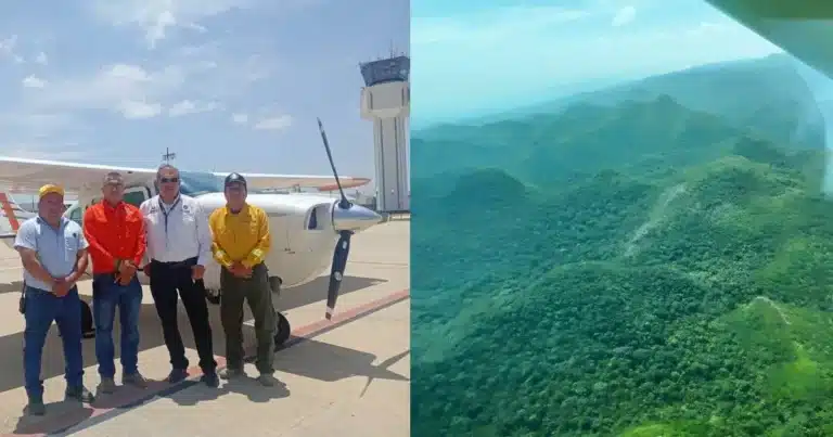 sobrevuelan la reserva el ocote para evaluar incendio forestal