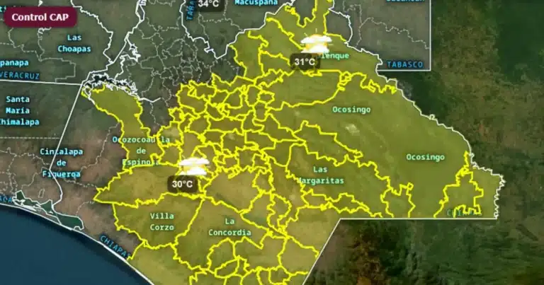 emiten alerta por lluvias intensas en chiapas
