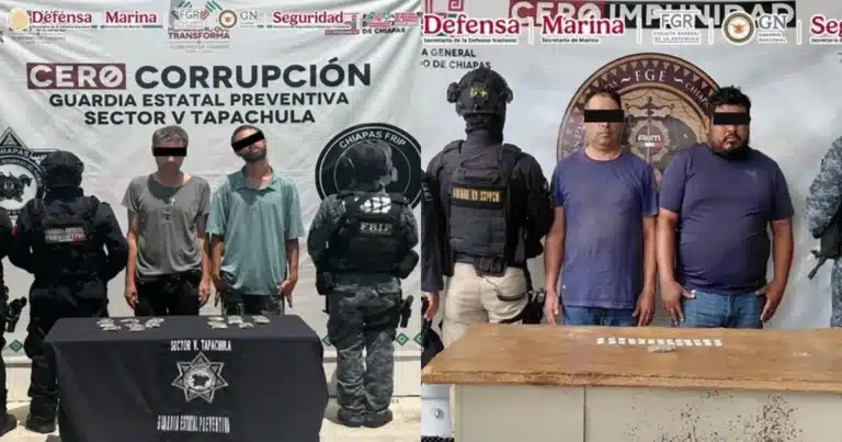 57 personas detenidas en Chiapas (Foto de cortesía)
