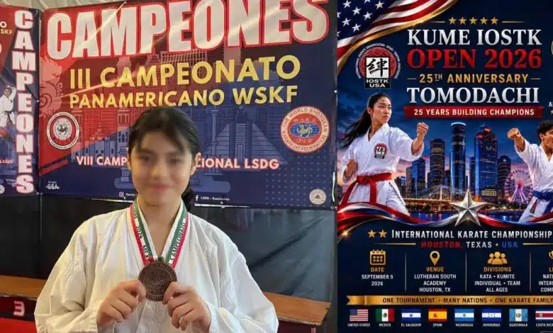 karateca de chiapas destaca con dos medallas de oro en houston