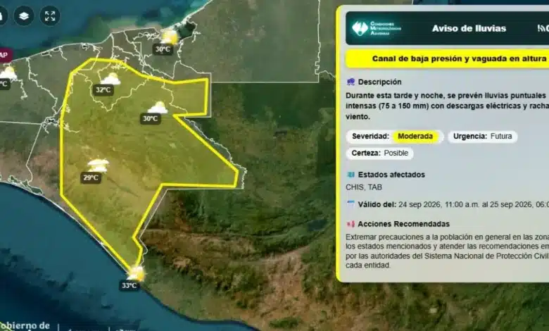 lluvias intensas mantienen en alerta a chiapas